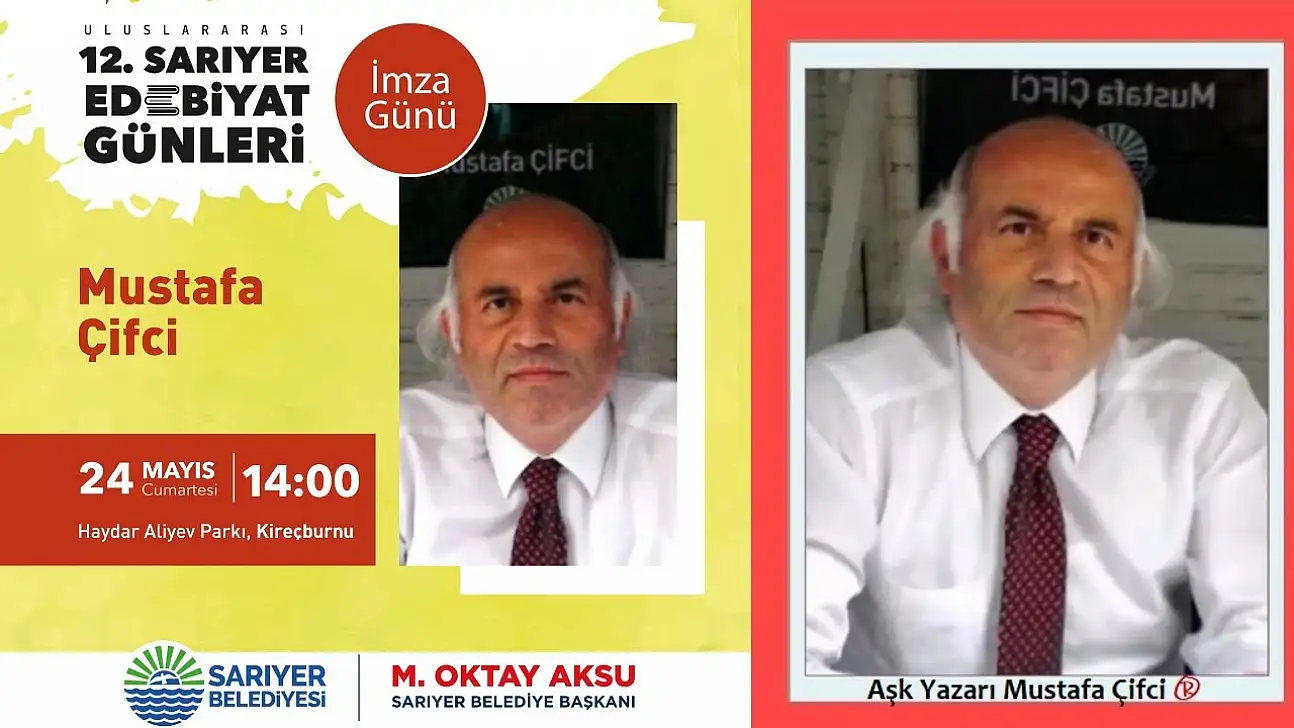 Aşk Yazarı Mustafa Çifci, Sarıyer Edebiyat Günleri'nde
