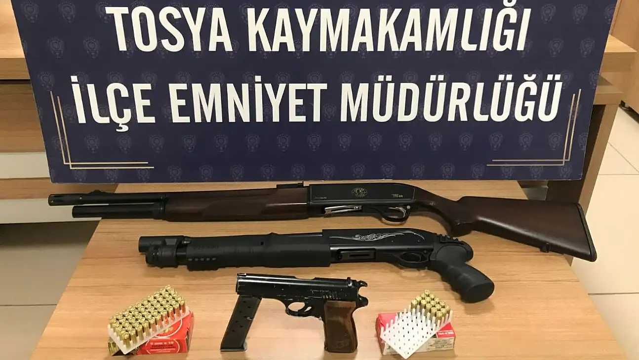 Tosya'da operasyon! Silah ve fişek ele geçirildi