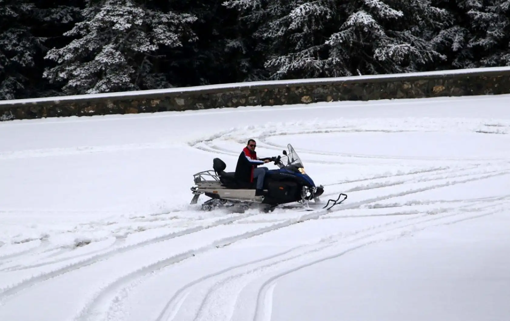 Ilgaz Dağı'nda kar etkili oluyor