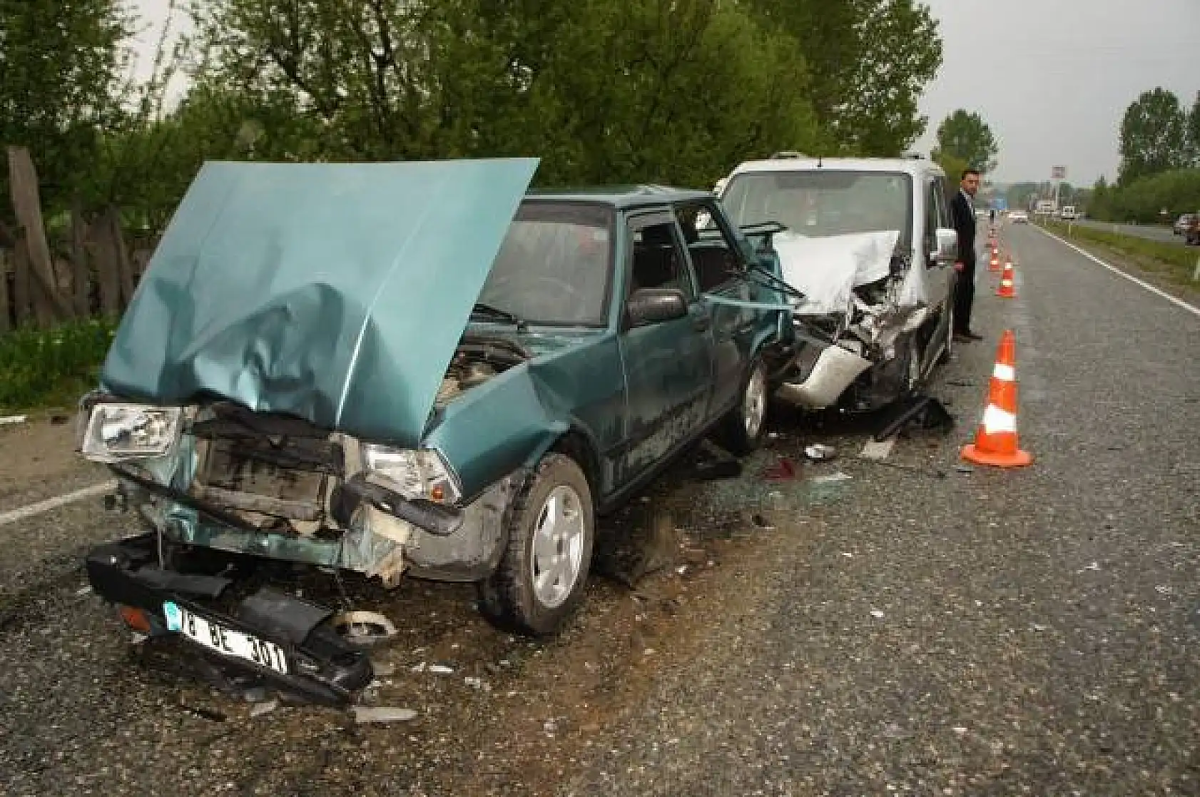 Düğün Konvoyunda Zincirleme Kaza