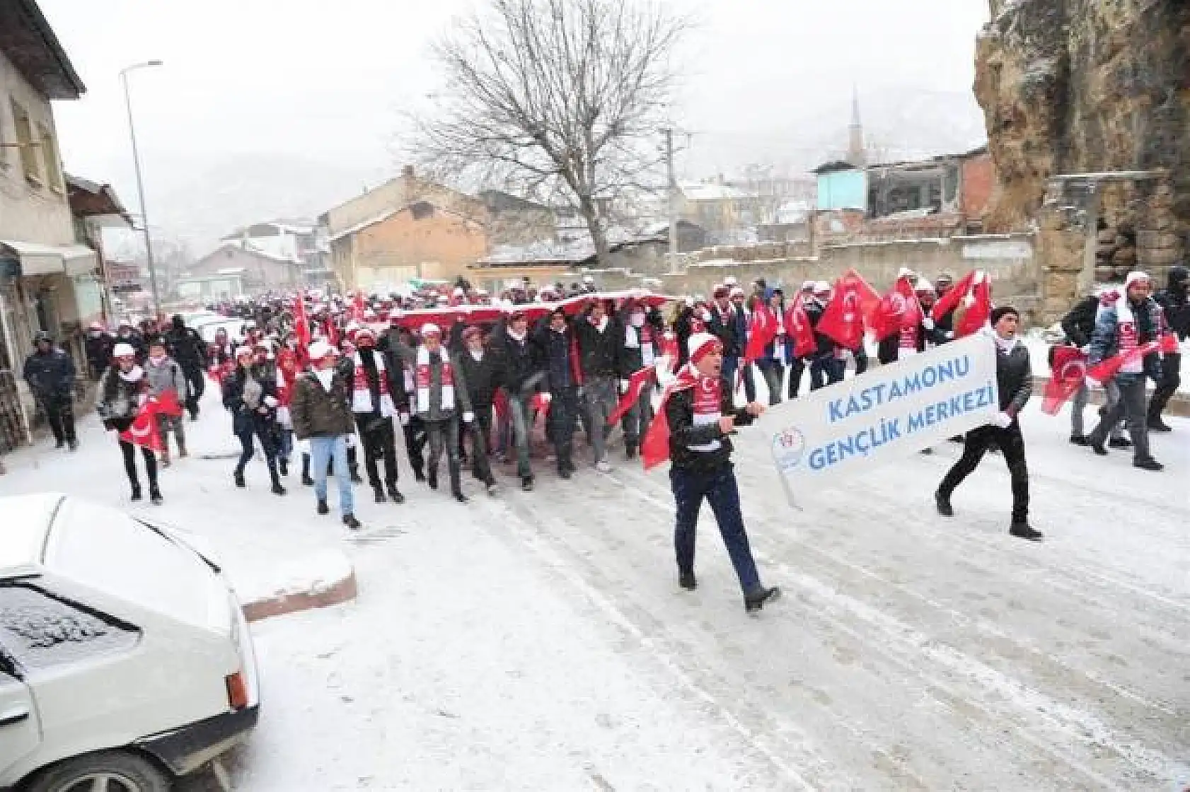 Kastamonu Sarıkamış Şehitleri için yürüdü