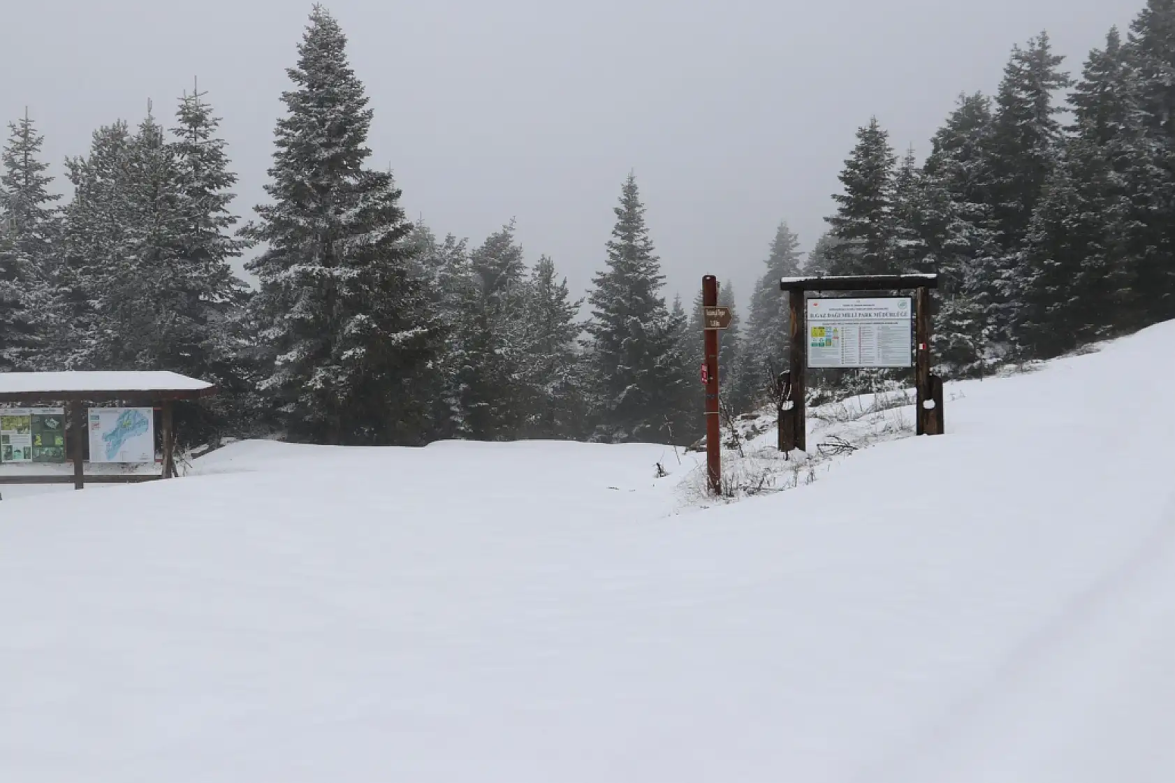 Ilgaz Dağı'na nisan karı