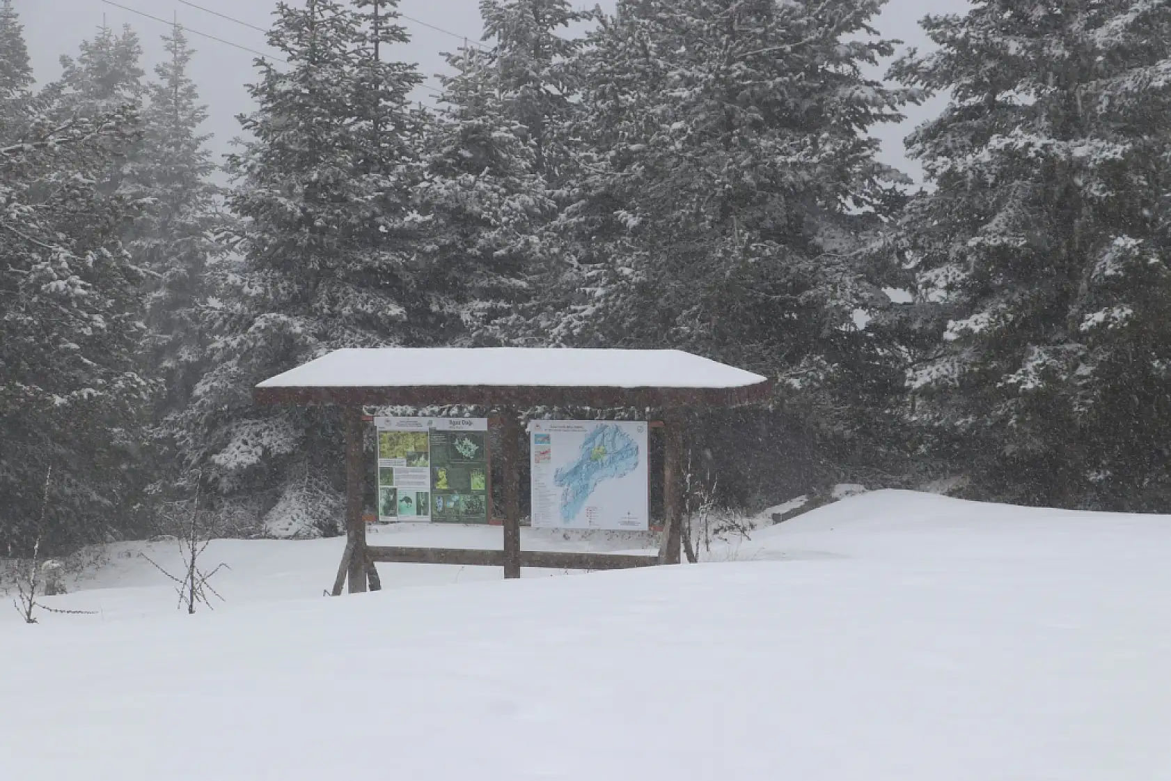 Ilgaz Dağı'na nisan karı