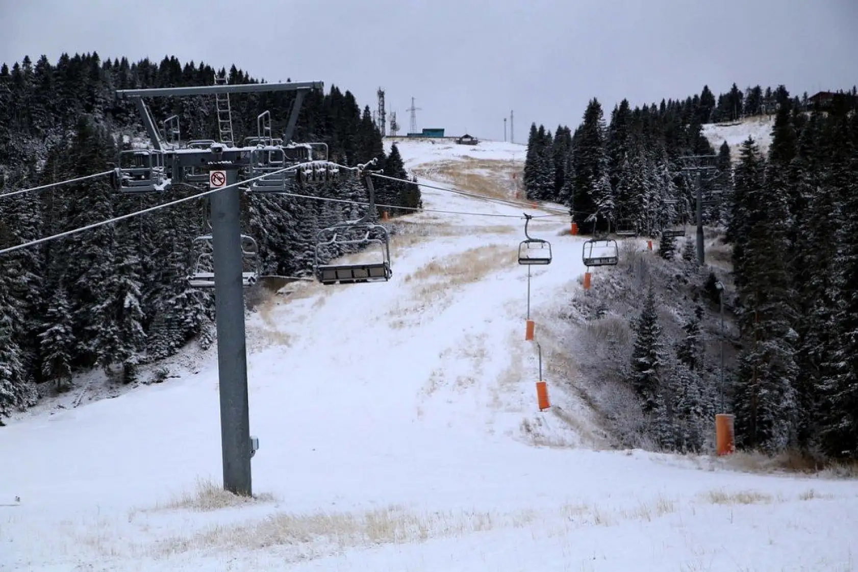 Ilgaz Dağı'nda kar etkili oluyor