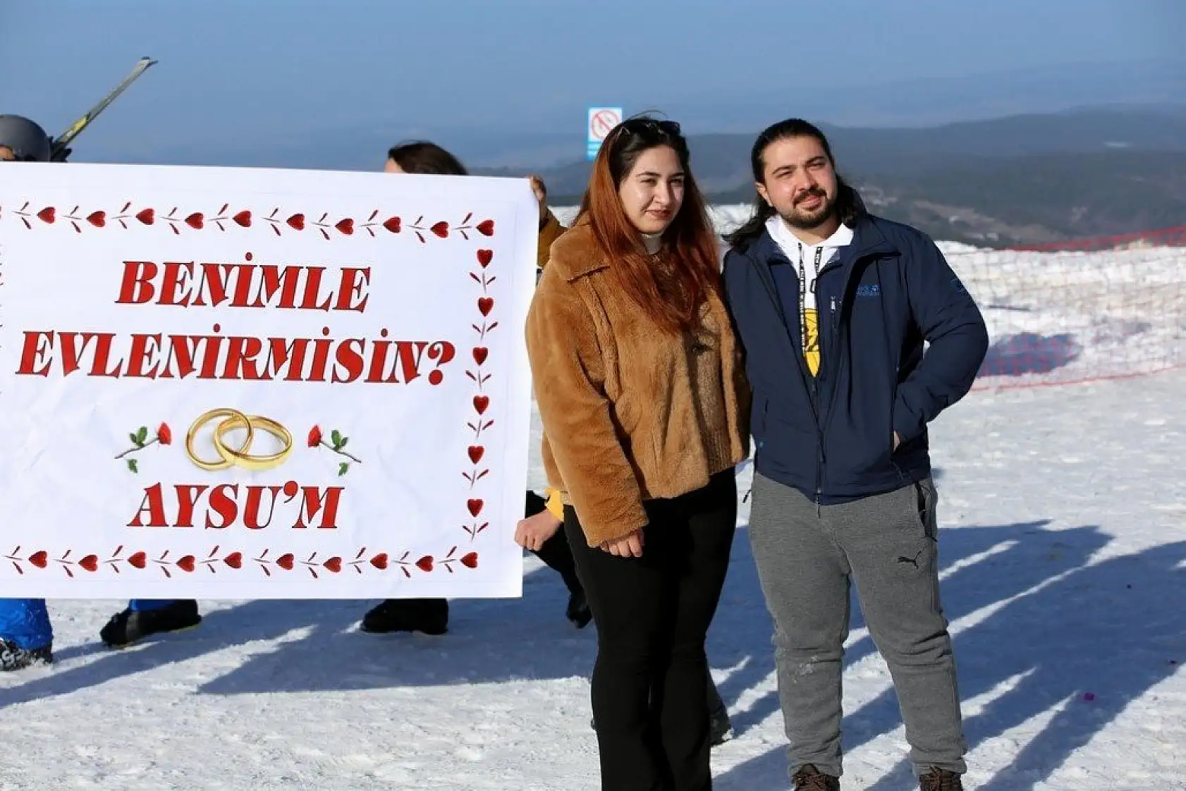 Genç adamdan Ilgaz'ın zirvesinde sürpriz evlilik teklifi