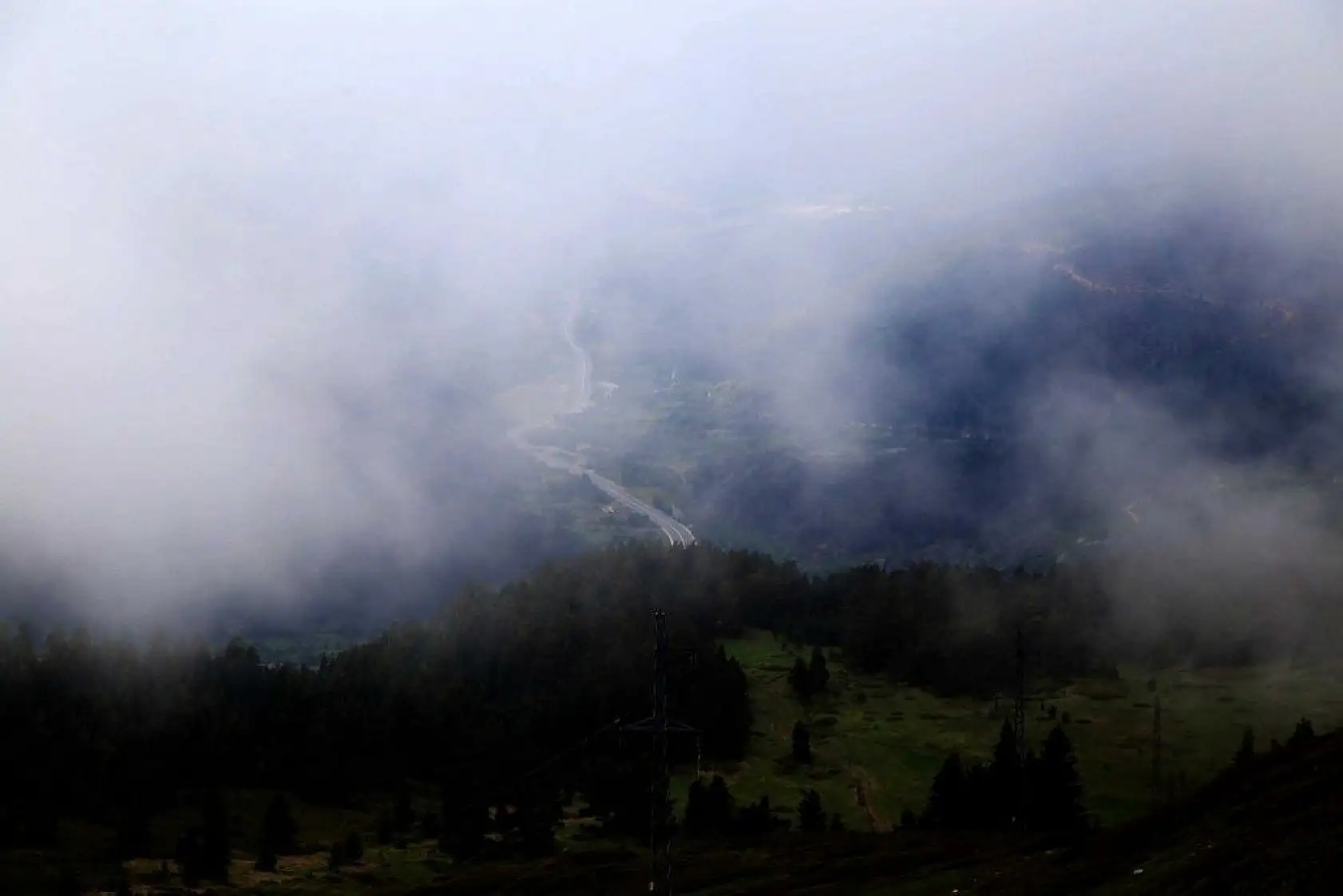 Ilgaz Dağı'nda sis görsel şölen sundu