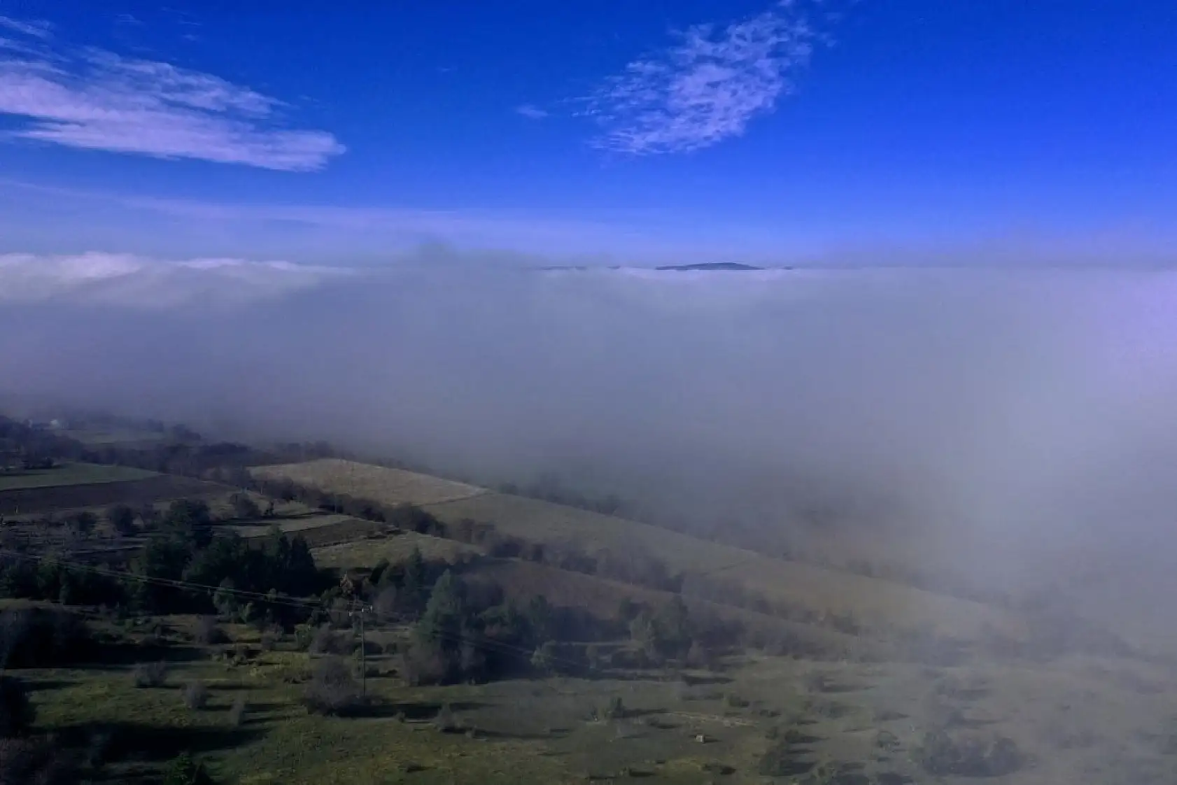 Sisle kaplanan Ilgaz Dağı havadan görüntülendi