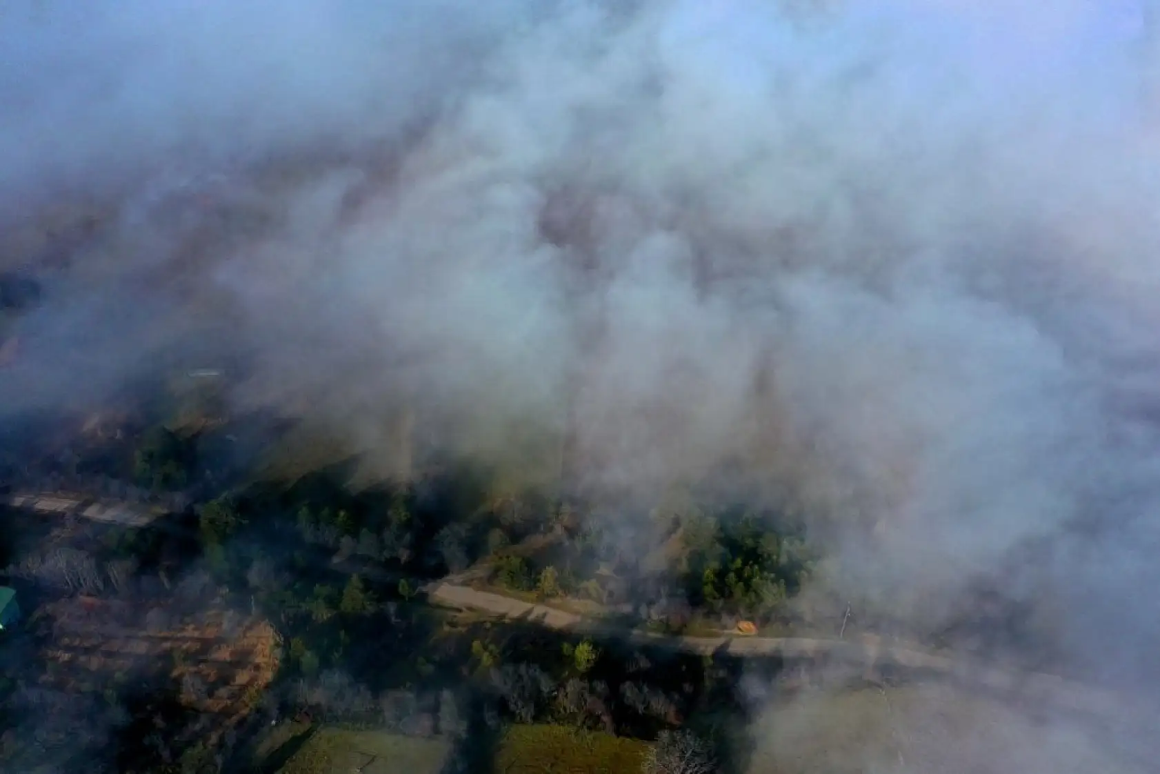 Sisle kaplanan Ilgaz Dağı havadan görüntülendi