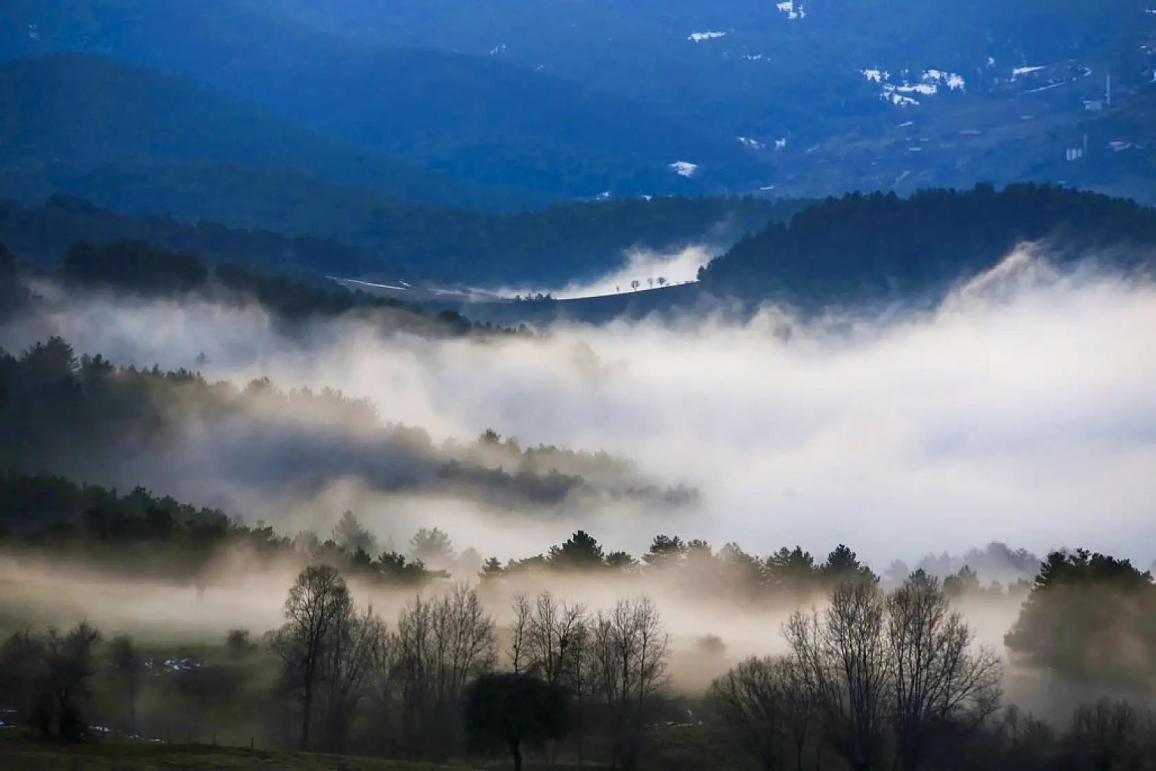 Ilgaz Dağı'nda sis havadan görüntülendi