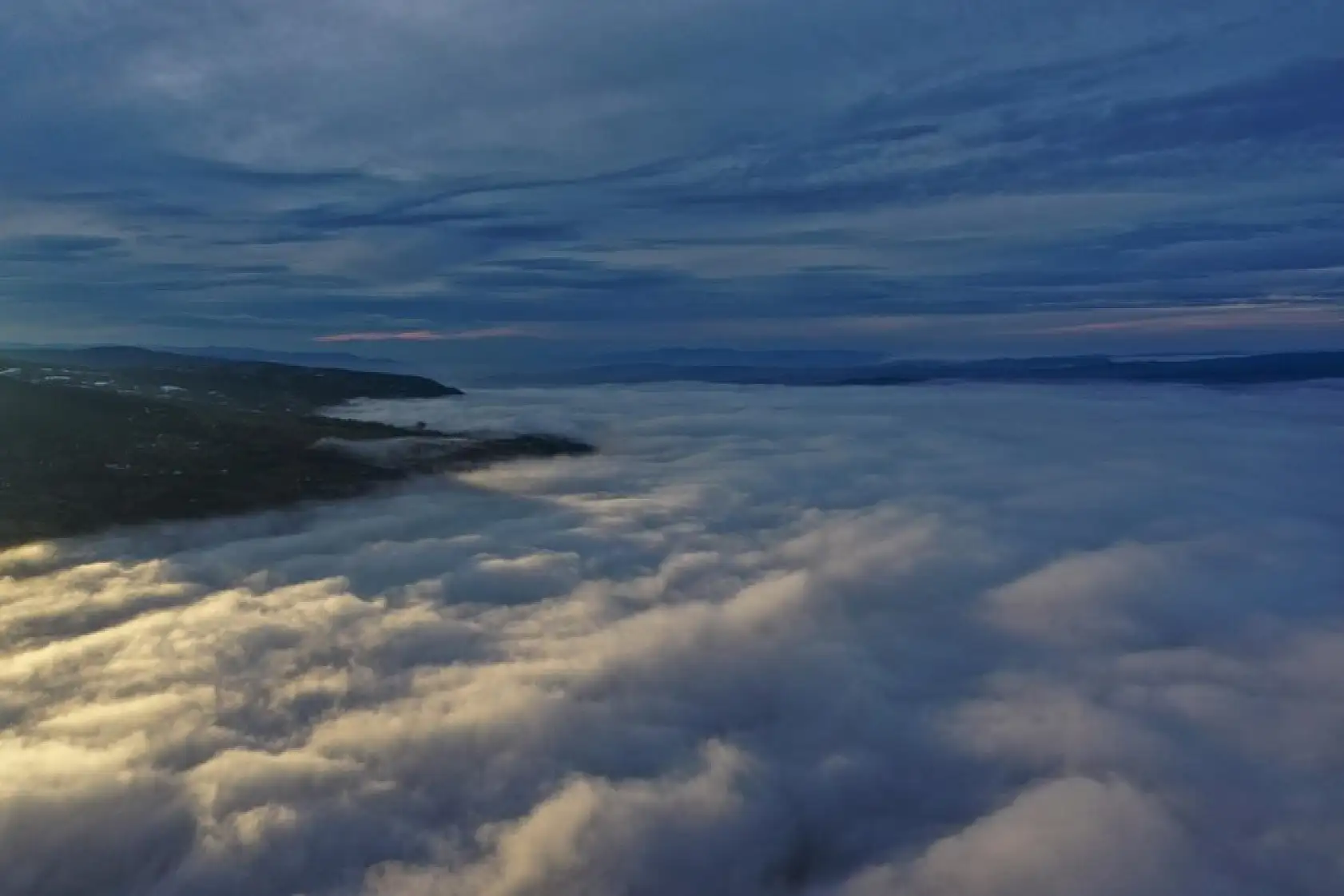 Ilgaz Dağı'nda sis havadan görüntülendi