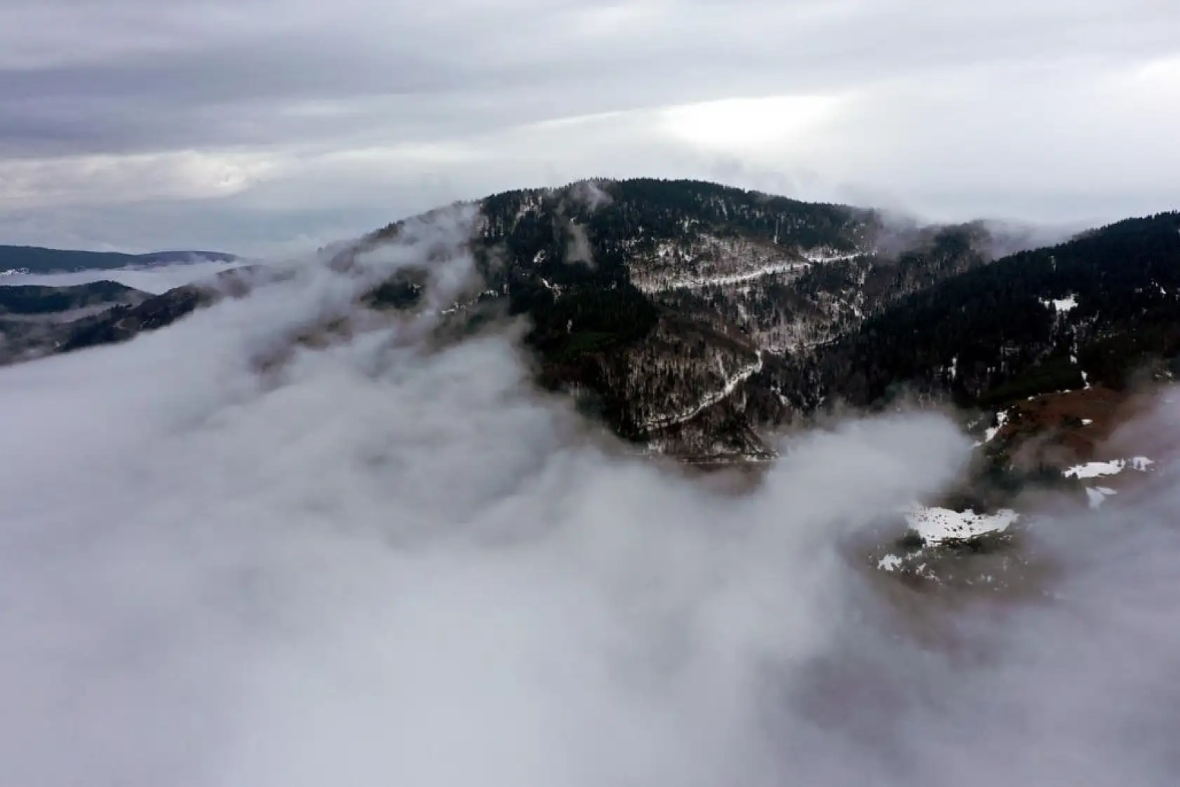Sisli Küre Dağları havadan görüntülendi