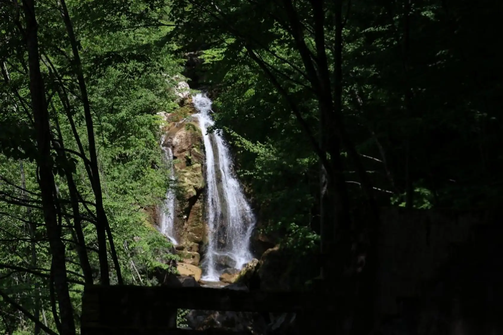 Yeşilin tonları arasında bir şelale: Kızılcasu