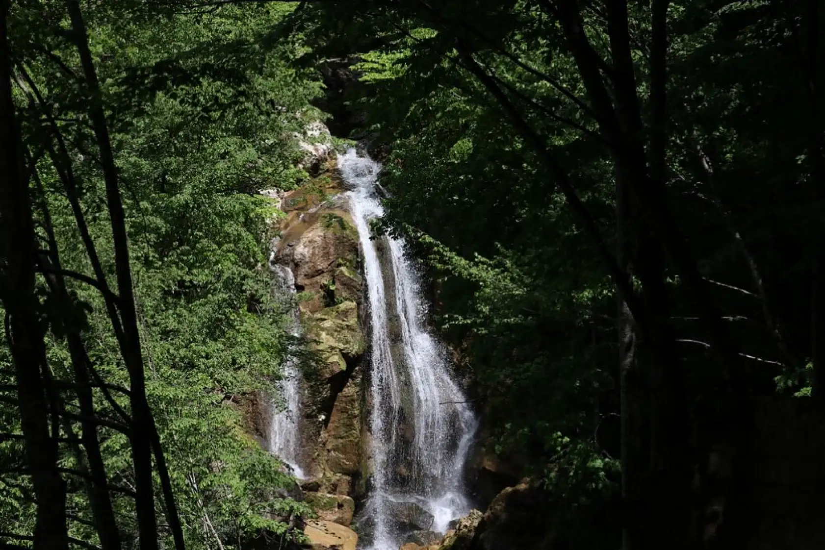 Yeşilin tonları arasında bir şelale: Kızılcasu