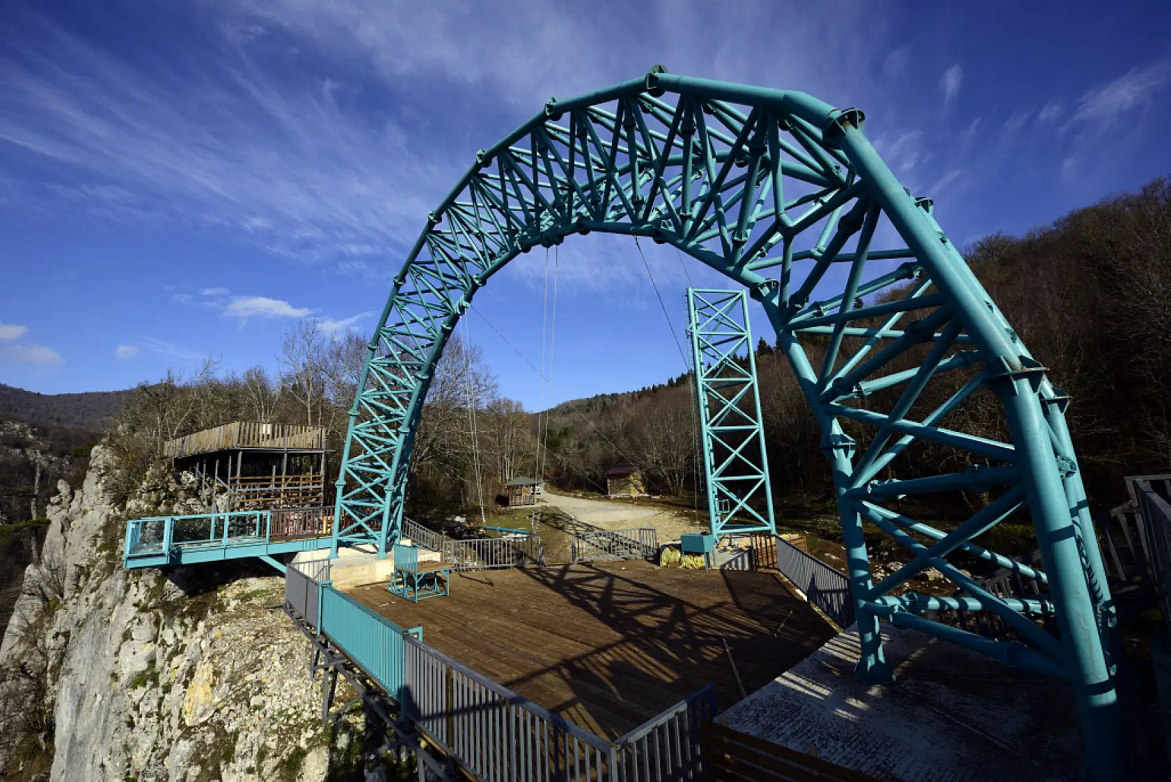 Valla Kanyonu girişine uçurum salıncağı