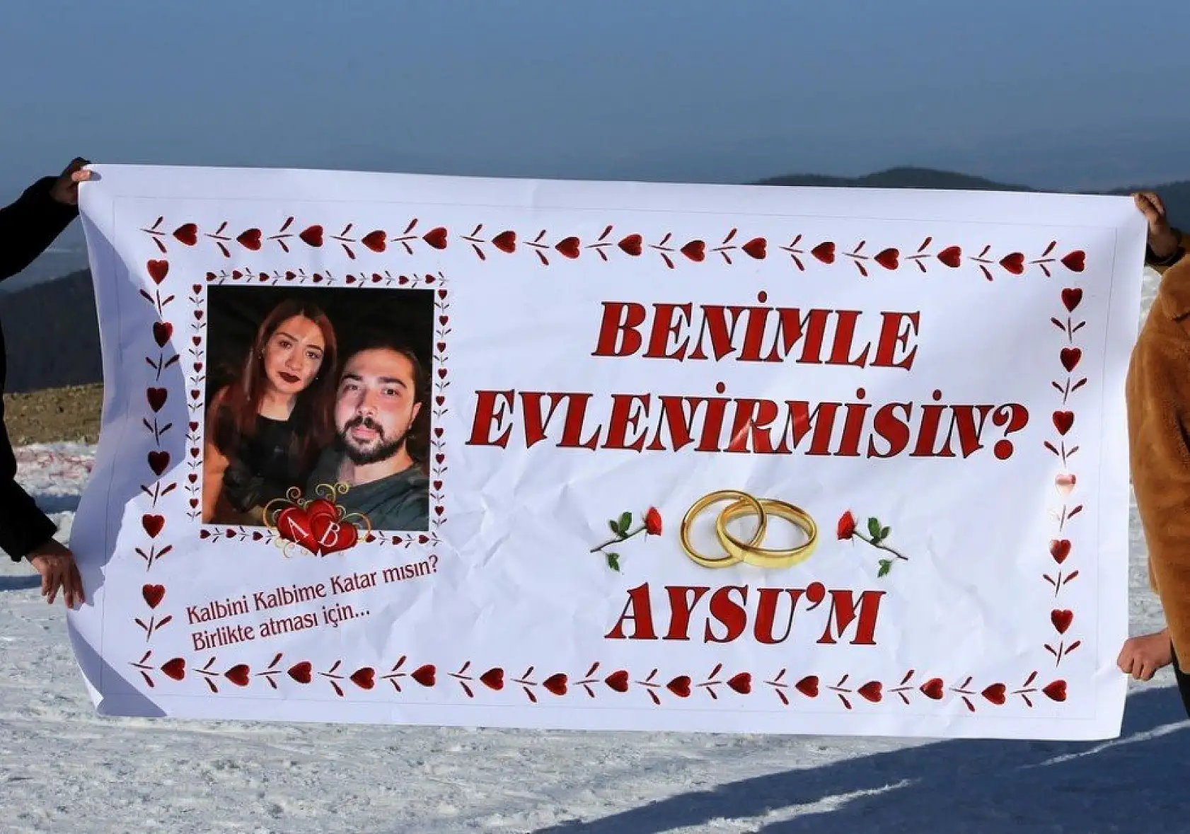 Genç adamdan Ilgaz'ın zirvesinde sürpriz evlilik teklifi