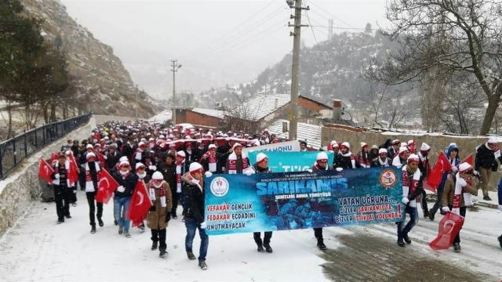 Kastamonu Sarıkamış Şehitleri için yürüdü