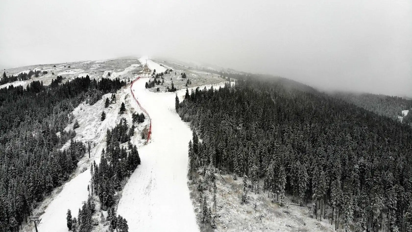 Ilgaz Dağı'nda kar etkili oluyor