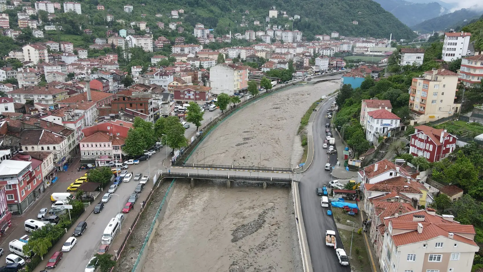 İnebolu, yağış sonrası havadan görüntülendi