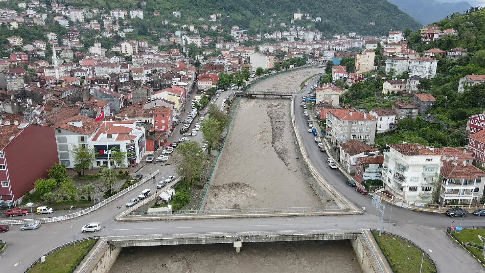 İnebolu, yağış sonrası havadan görüntülendi