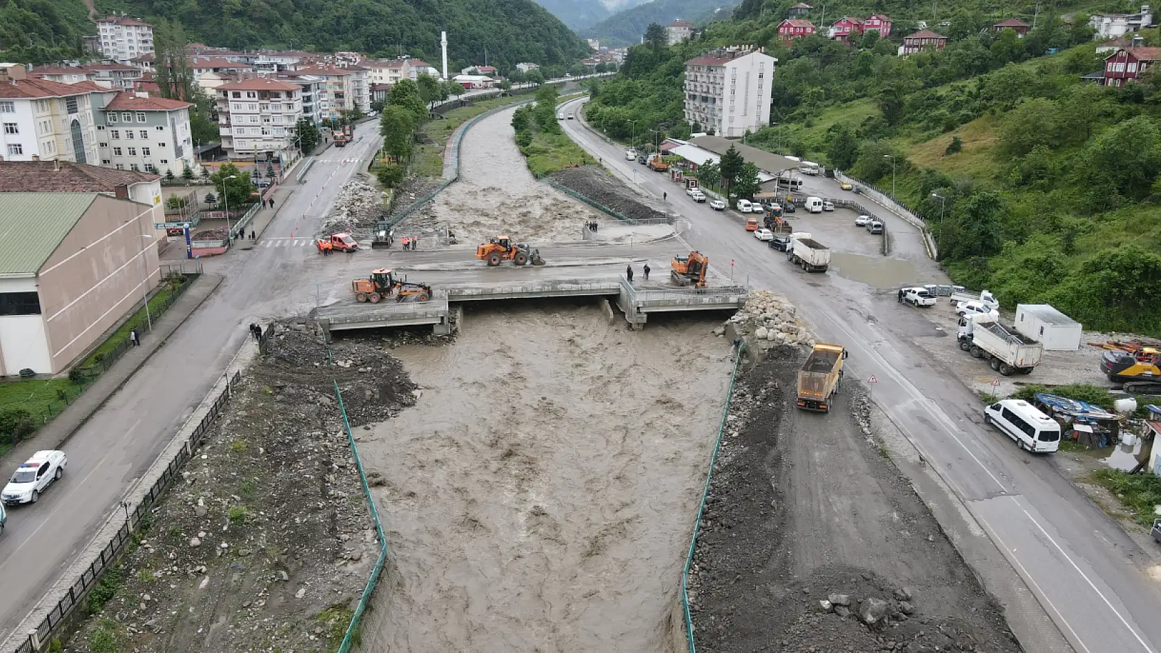 İnebolu, yağış sonrası havadan görüntülendi