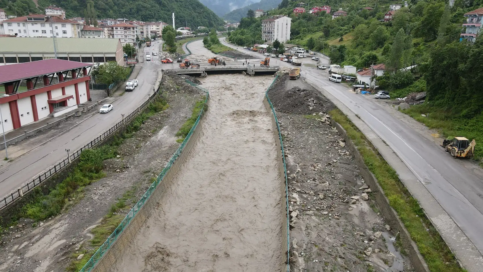 İnebolu, yağış sonrası havadan görüntülendi