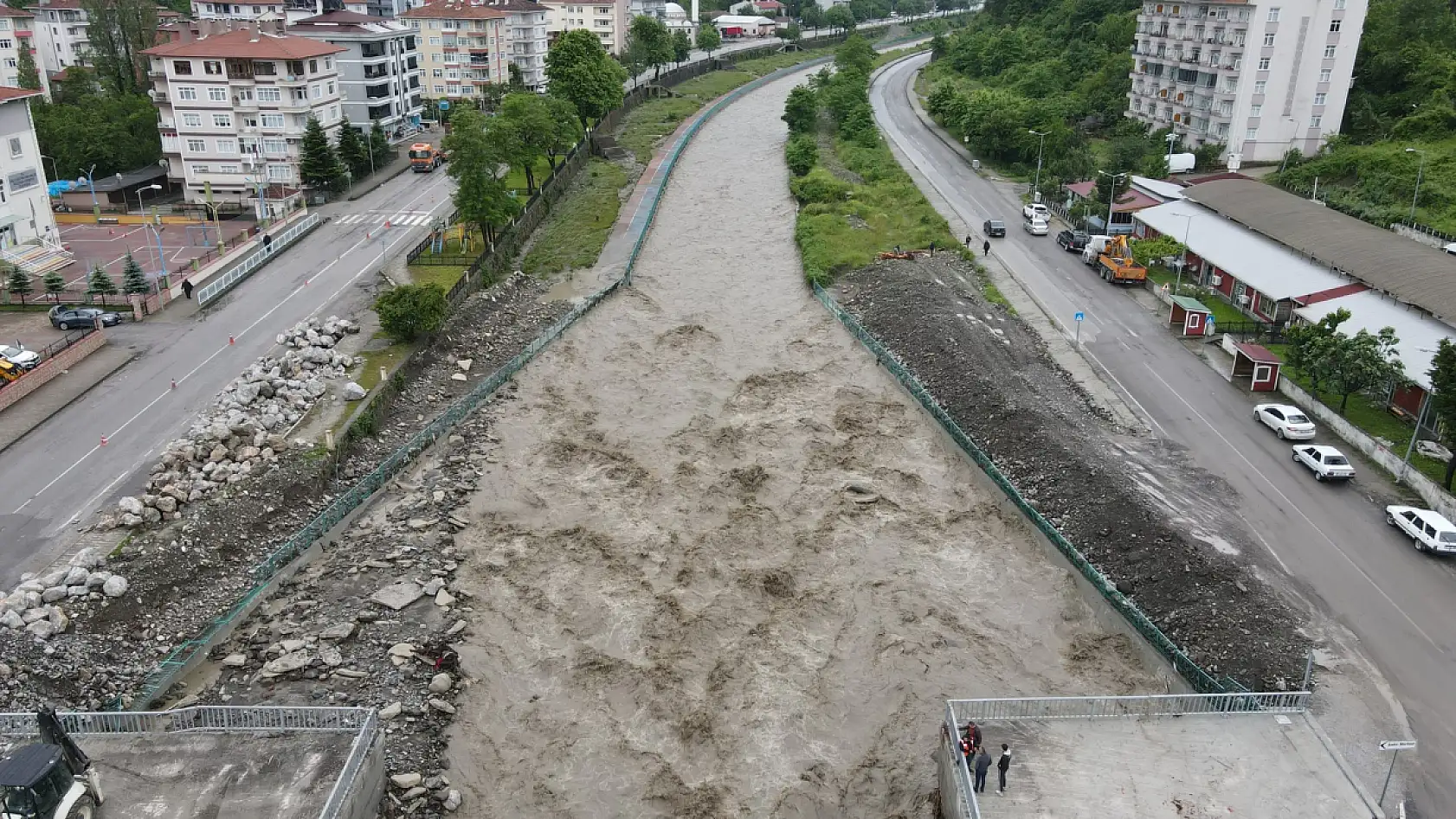 İnebolu, yağış sonrası havadan görüntülendi