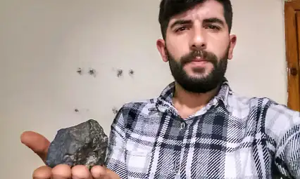 Taşköprülü çiftçi bahçesinde göktaşı bulduğunu iddia etti
