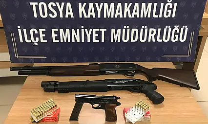 Tosya'da operasyon! Silah ve fişek ele geçirildi