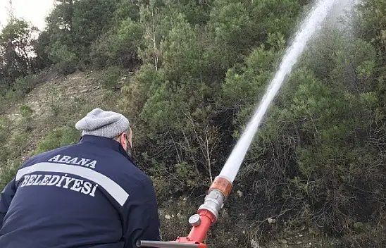 Abana'daki orman yangınında soğutma çalışmaları sürüyor