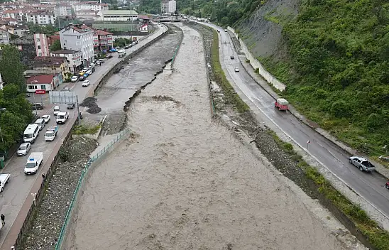 İnebolu, yağış sonrası havadan görüntülendi