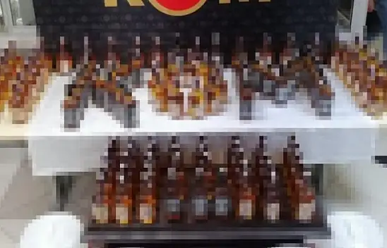 Kastamonu'da 133 şişe kaçak içki ele geçirildi