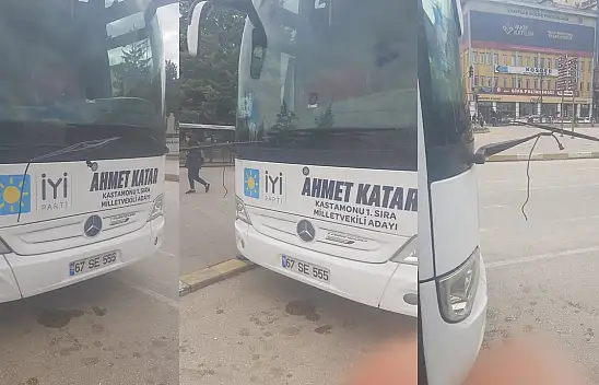 Kastamonu'da İYİ Parti aracına saldırı!