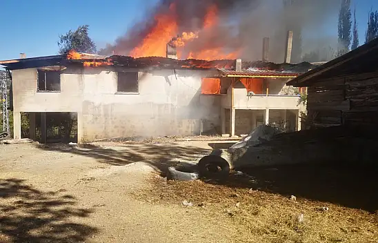 Keremli köyünde yangın!