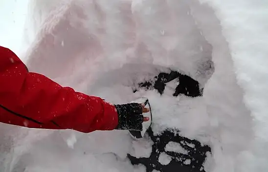 Küre'de kar kalınlığı 1 metreyi aştı