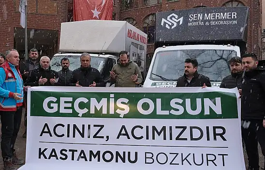 Sel felaketini yaşayan Bozkurt'tan depremzedelere yardım