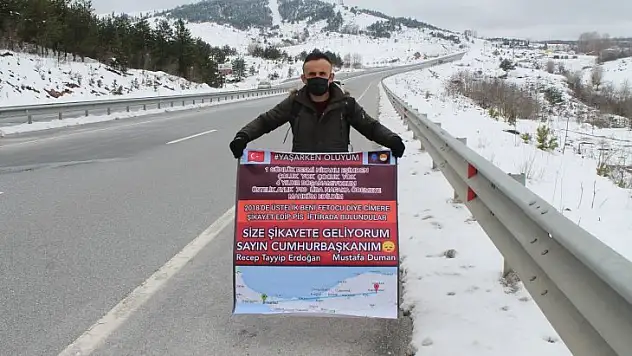 Bu şahıs İstanbul'a kadar yürüyecek