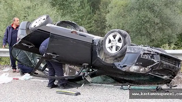 Otomobil Takla Attı: 4 Yaralı