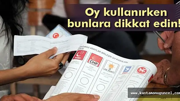 Oy Kullanırken Dikkat Edilmesi Gereken Hususlar