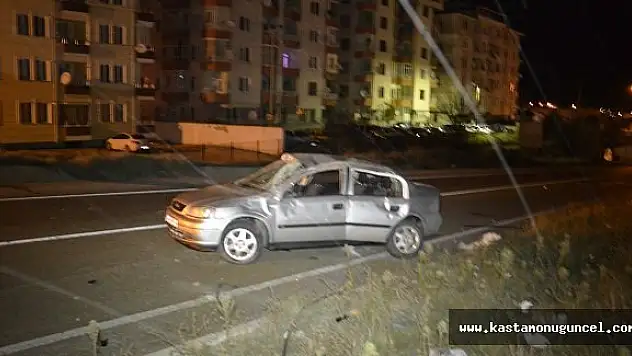 D-100'de Otomobil Takla Attı: 1 Yaralı