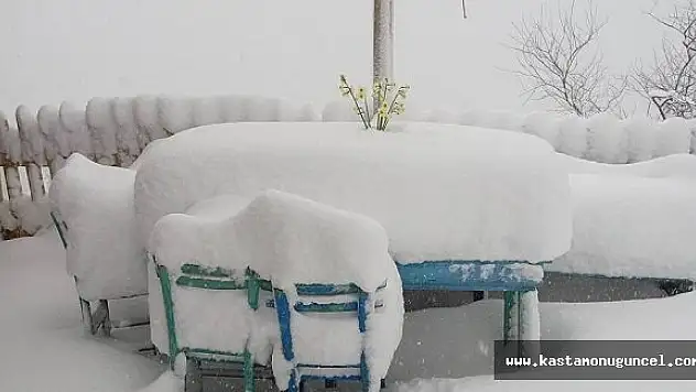 Kastamonu'da Kar Kalınlığı 1,5 Metreyi Geçti