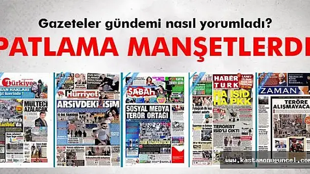 Patlama Manşetlerde!