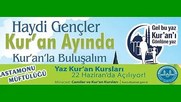 Yaz Kur'an Kursları başlıyor