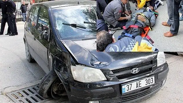 Karşıya geçmek isteyen öğretmene otomobil çarptı