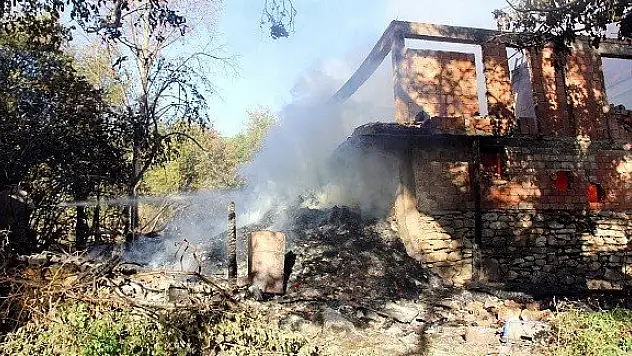 Yangın bir köyü yok etti