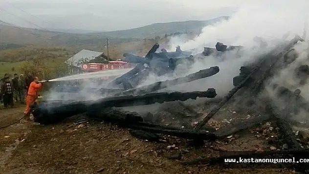 Kastamonu'da iki ahşap ev yandı