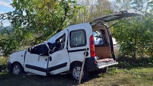 Yoldan çıkan kamyonet tarlaya uçtu: 1 ölü, 2 yaralı
