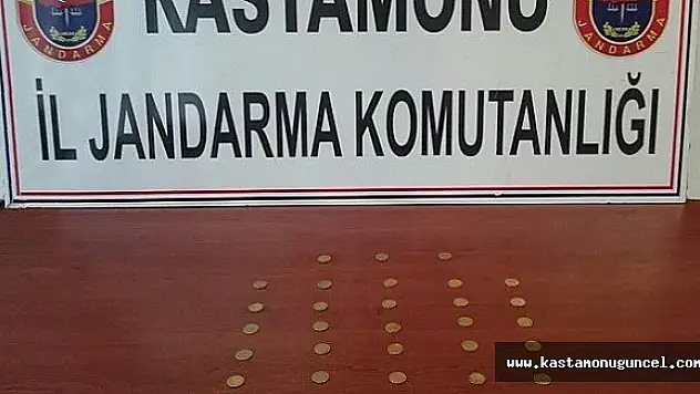 Kastamonu'da 28 adet altın sikke ele geçirildi