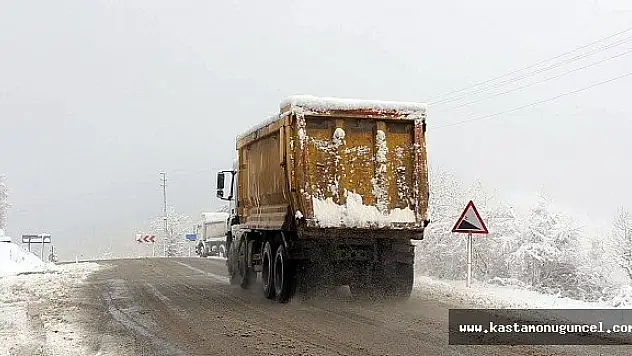 Kastamonu'nun yüksek kesimlerinde kar etkili oldu