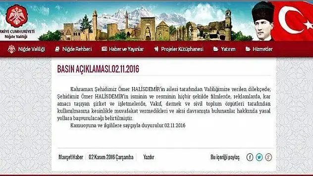 Ömer Halisdemir'in ailesinden şok karar
