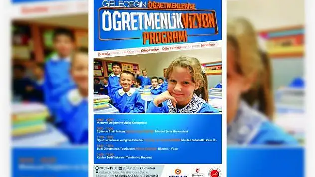 Geleceğin öğretmenlerine vizyon programı